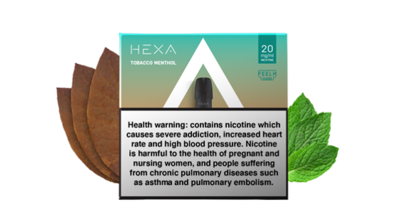 Hexa Pods Tobacco Menthol Flavor