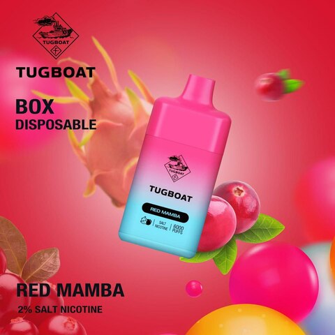 Tugboat box 6000 puffs Red Mamba