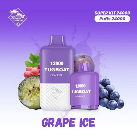 Tugboat Super Kit 24000 Puffs Grape Ice