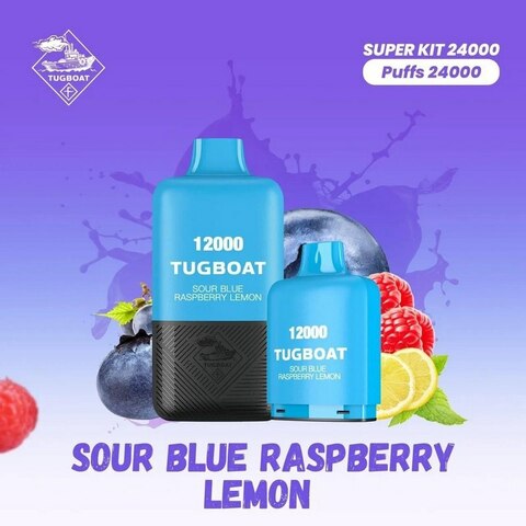 Tugboat Super Kit 24000 Puffs Sour Blue Raspberry Lemon