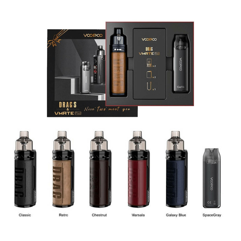 Couple Vape Gift Drag X & VMATE Pod Dual Devices 7