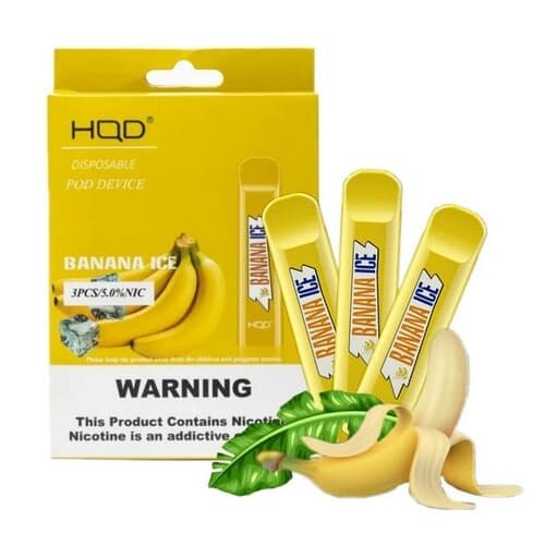 HQD Cuvie 300 Puffs Disposable Vape - Banana Ice (3 pieces) 2