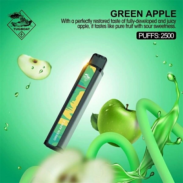 Buy Tugboat XXL Green Apple Disposable Vape from AED25 with Delivery ...
