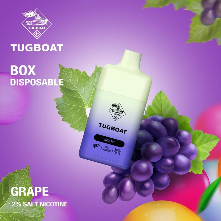 Tugboat box 6000 puffs Grape