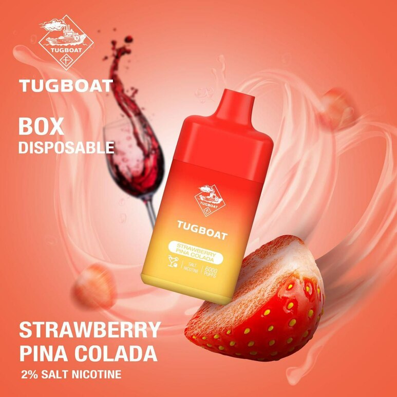 Tugboat box 6000 puffs Strawberry Pina Colada