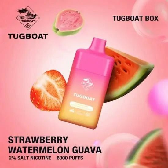 Tugboat box 6000 puffs Strawberry Watermelon Guava