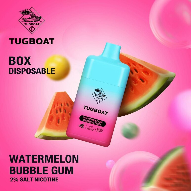 Tugboat box 6000 puffs Watermelon Bubble Gum