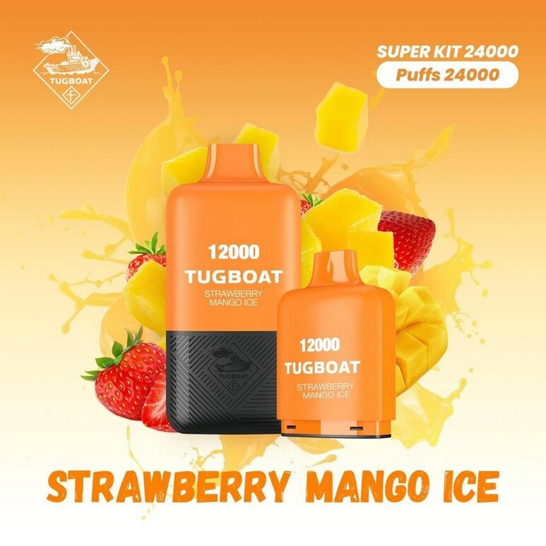 Tugboat Super Kit 24000 Puffs Strawberry Mango Ice