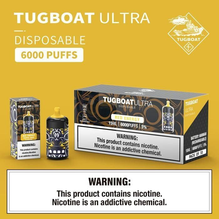 Tugboat Ultra 6000 Puffs Red Energy